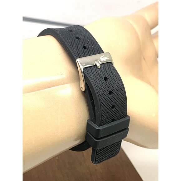 Lacoste Men's Watch 2010972 Quartz Chronograph Black Dial Textured Rubber 44mm - Picture 9 of 13